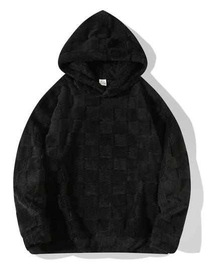 Herren Kapuzenpullover Weich Mikrofleece Strukturiert Modern