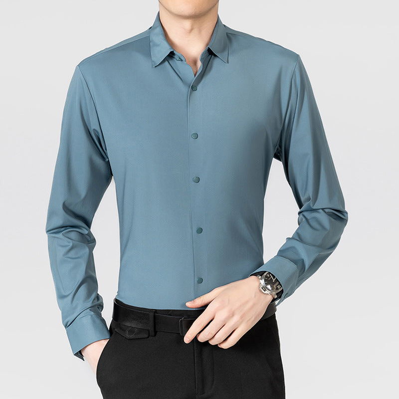Elegantes Langarmhemd Herren Modern Bequem