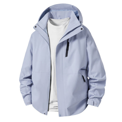 Herren Outdoorjacke Übergangsjacke Wasserdicht Mit Kapuze