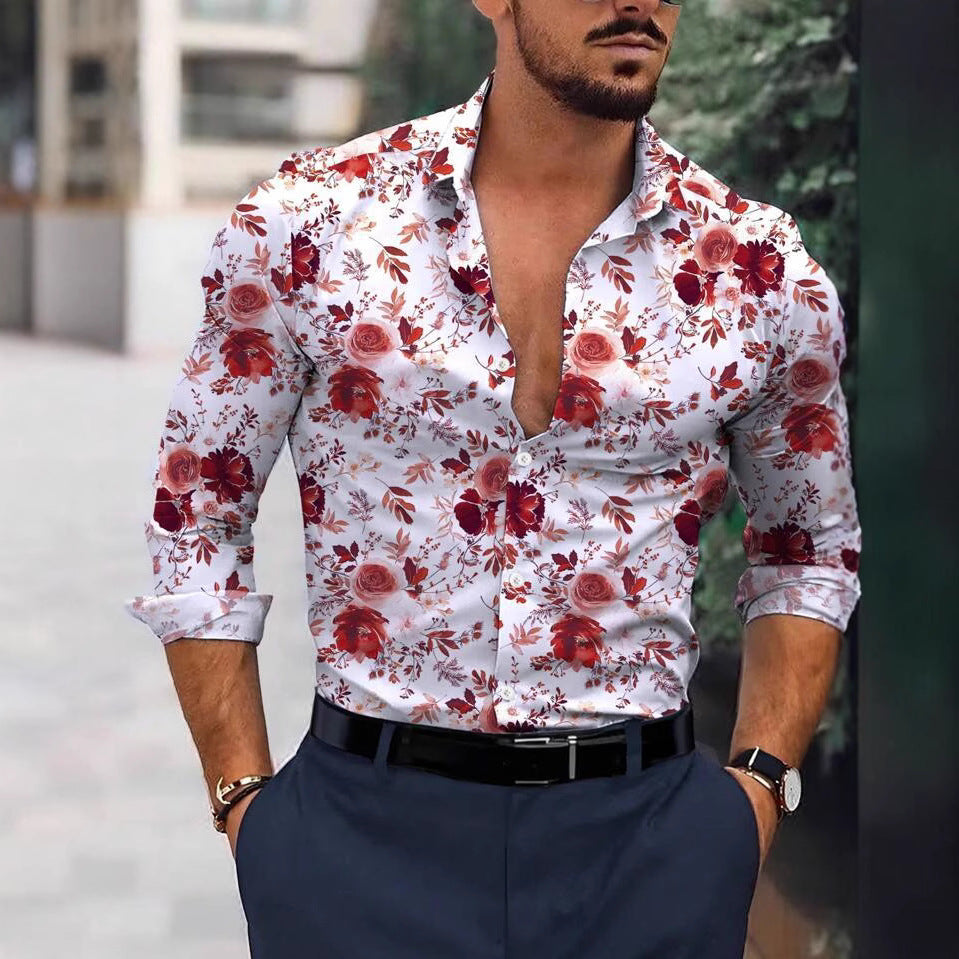 Herren Hemd mit Blumenmuster Modern Berlin Style