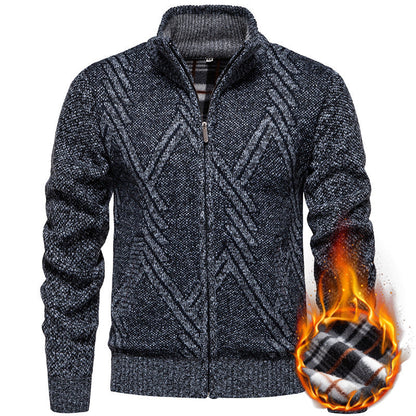 Herren Strickjacke Modern mit Mikrofon und Lautsprecher. - BerlinGlamour