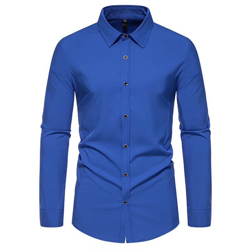 Herren Langarmhemd Elegant Slim Fit Modern