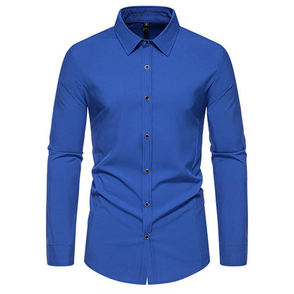 Herren Langarmhemd Elegant Slim Fit Modern