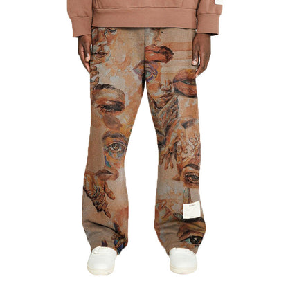 Herren Haremshose mit stylishem Kunstprint Berlin Style