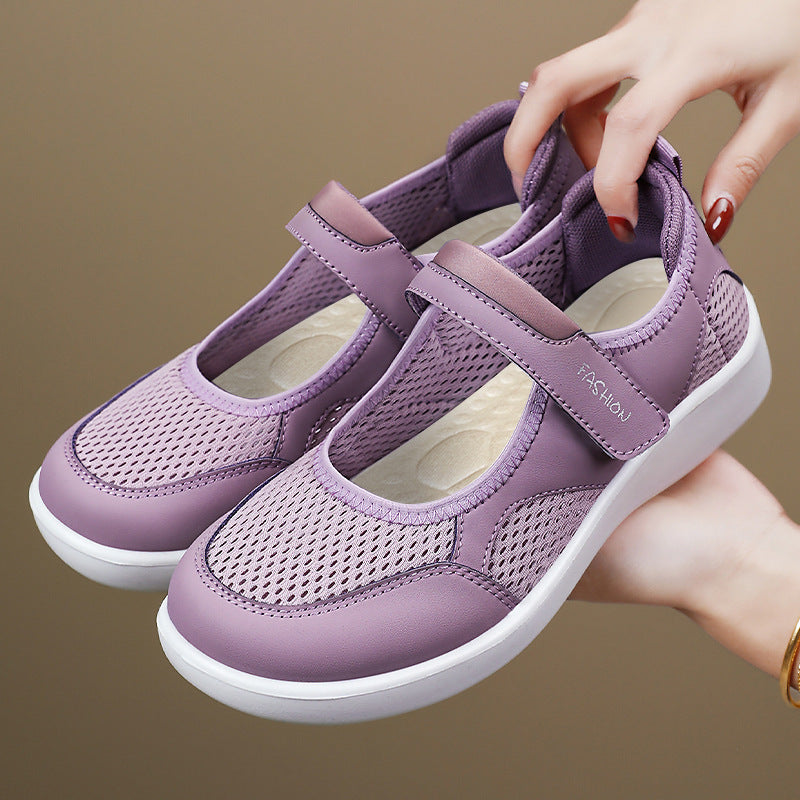 Damen Fitness-Sneaker Atmungsaktiv mit Klettverschluss Damen Laufschuhe Sport