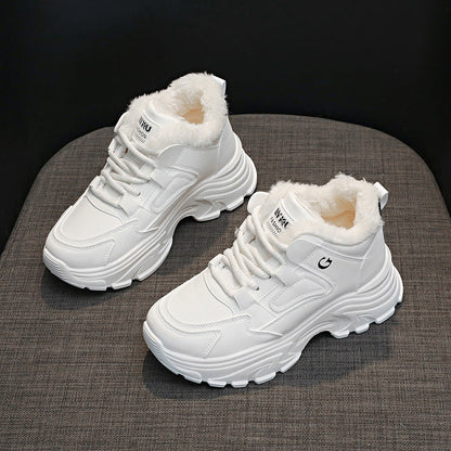 Damen Sneaker Winterlich Chunky Bequem Warm