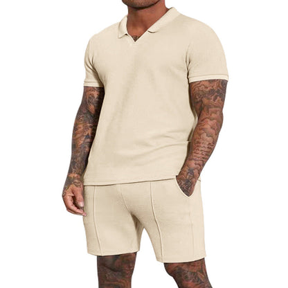 Herren Poloshirt und Shorts Set Sommer Komfort
