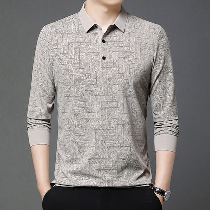 Herren Polohemd Modern mit Strukturdesign und Knöpfe Elegant - BerlinGlamour