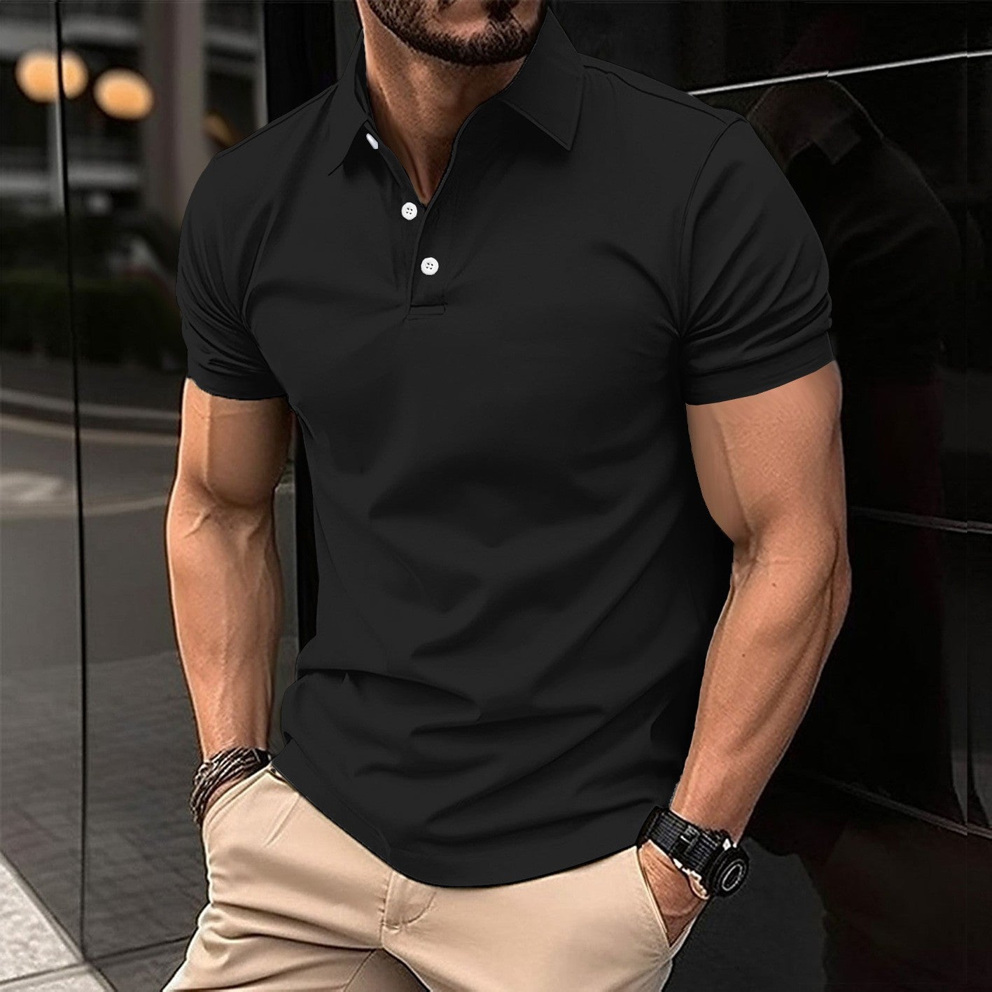 Herren Poloshirt Elegantes Designer-Shirt