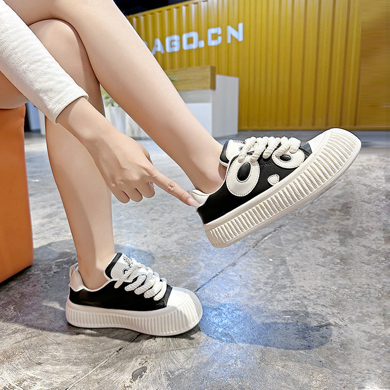 Damen Sneaker Panda Design Rutschfest Sneakers Schuhe Modisch