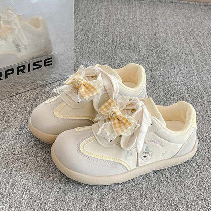 Damen Sneaker Bequem Rüschendekor Modisch
