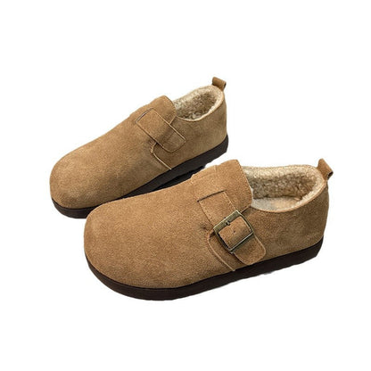 Damen Clogs Weiches Wildleder Bequem Kuschelig