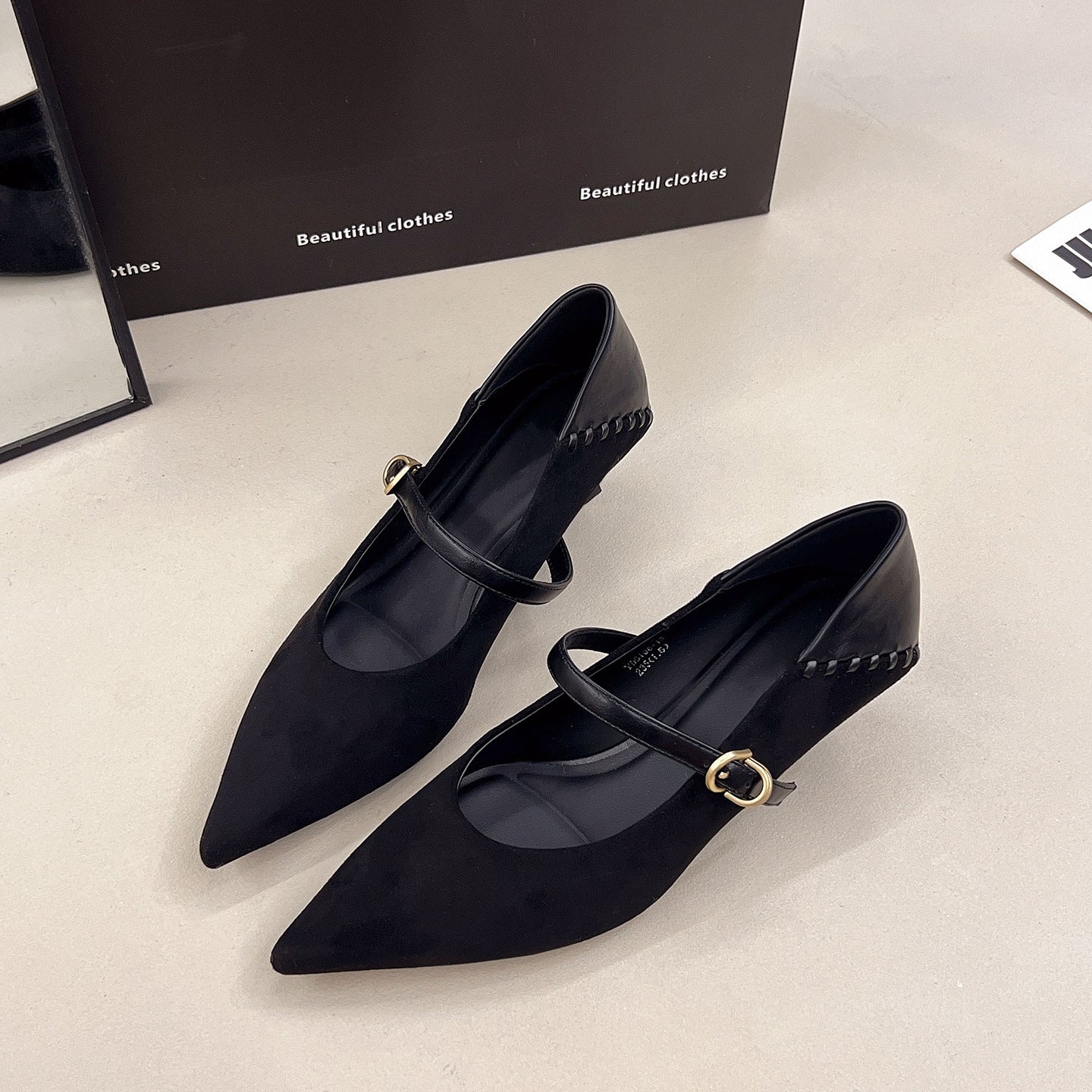 Damen Pumps mit Schnalle Elegant Hochzeitsschuhe