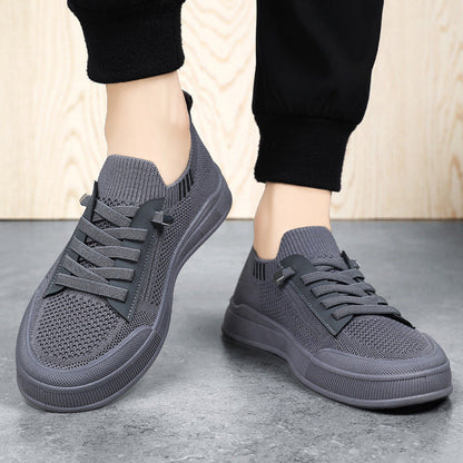 Damen Sport Sneaker Elastisch Knit Schnürsenkel