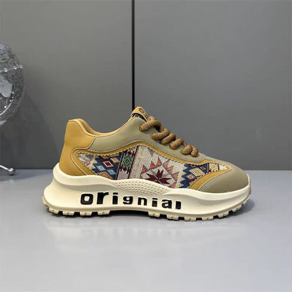 Damen Sneaker Sportlich Geometrisches Muster Schwarz