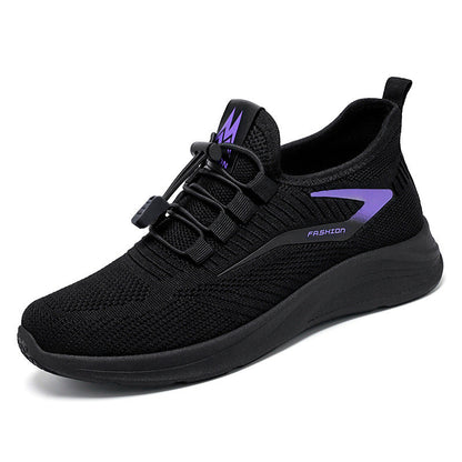 Damen Sneaker Leicht Sportlich Elastisch Schnellschnürung