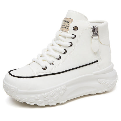 Damen Sneaker Hochformat Reißverschluss Schuhe Frauen