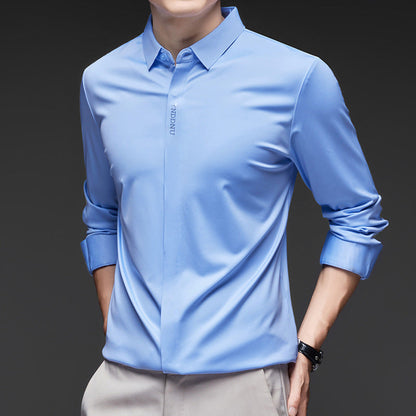 Herren Langarmhemd Modern Feuchtigkeitsregulierend