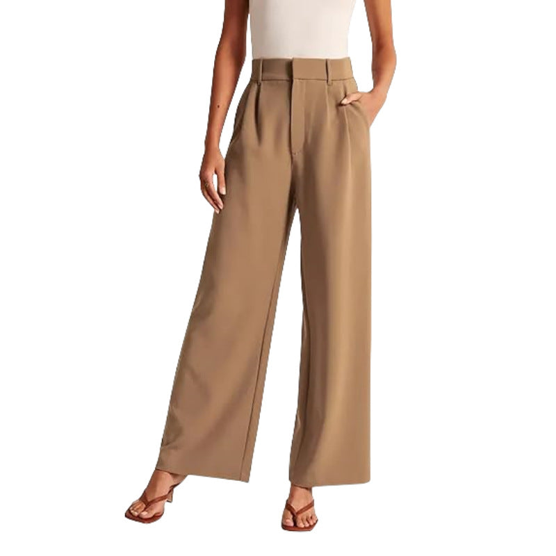 Damen Anzughose Weite Faltenhose Elegant - BerlinGlamour