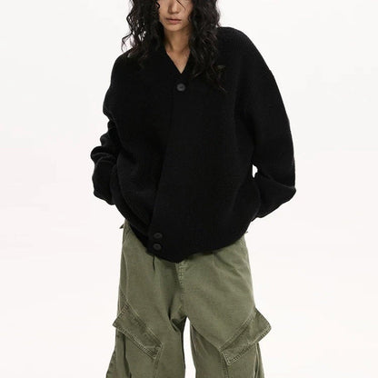 Damen Strickcardigan Modern mit Revers Glamour Style