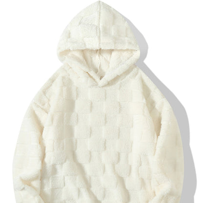 Herren Kapuzenpullover Weich Mikrofleece Strukturiert Modern