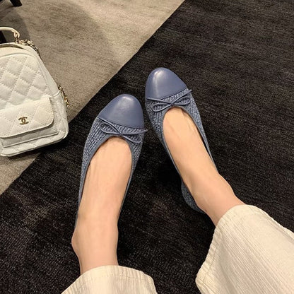 Damen Ballerinas Elegante Komfort Schuhe Blockabsatz