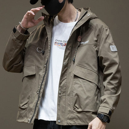 Herren Outdoor-Jacke Funktionsjacke Wasserdicht mit Kapuze