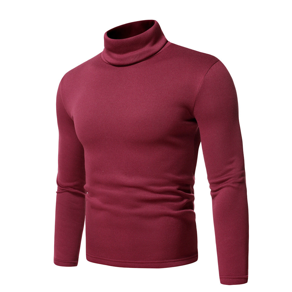 Herren Rollkragenpullover Modern Baumwollmix Slim Fit