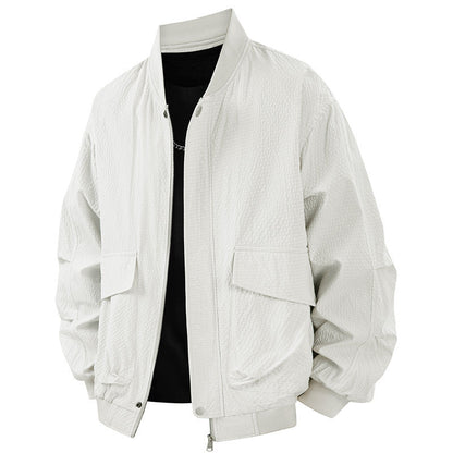 Herren Bomberjacke Lässig Mit Taschen Schwarz