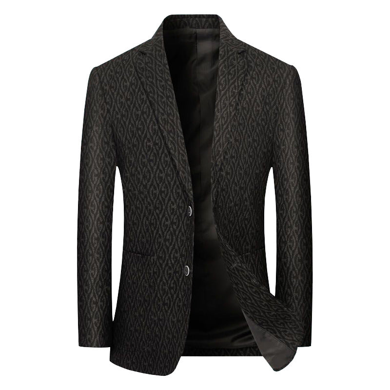Herren Anzugjacke Modern Slim Fit Schwarz