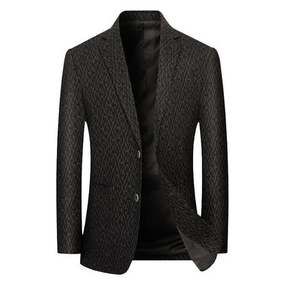 Herren Anzugjacke Modern Slim Fit Schwarz