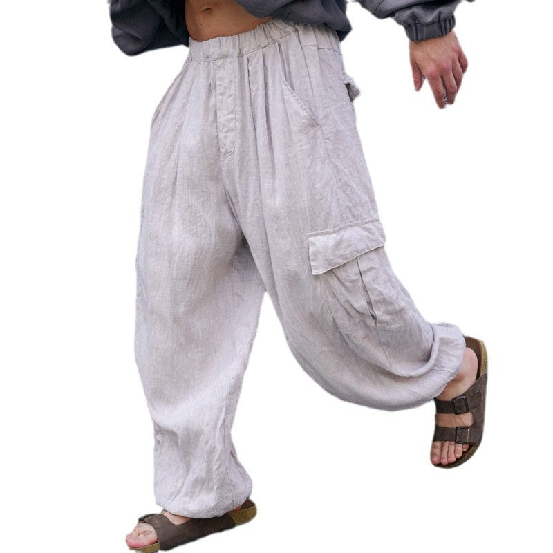 Herren Cargo-Hose aus Leinen atmungsaktiv bequem