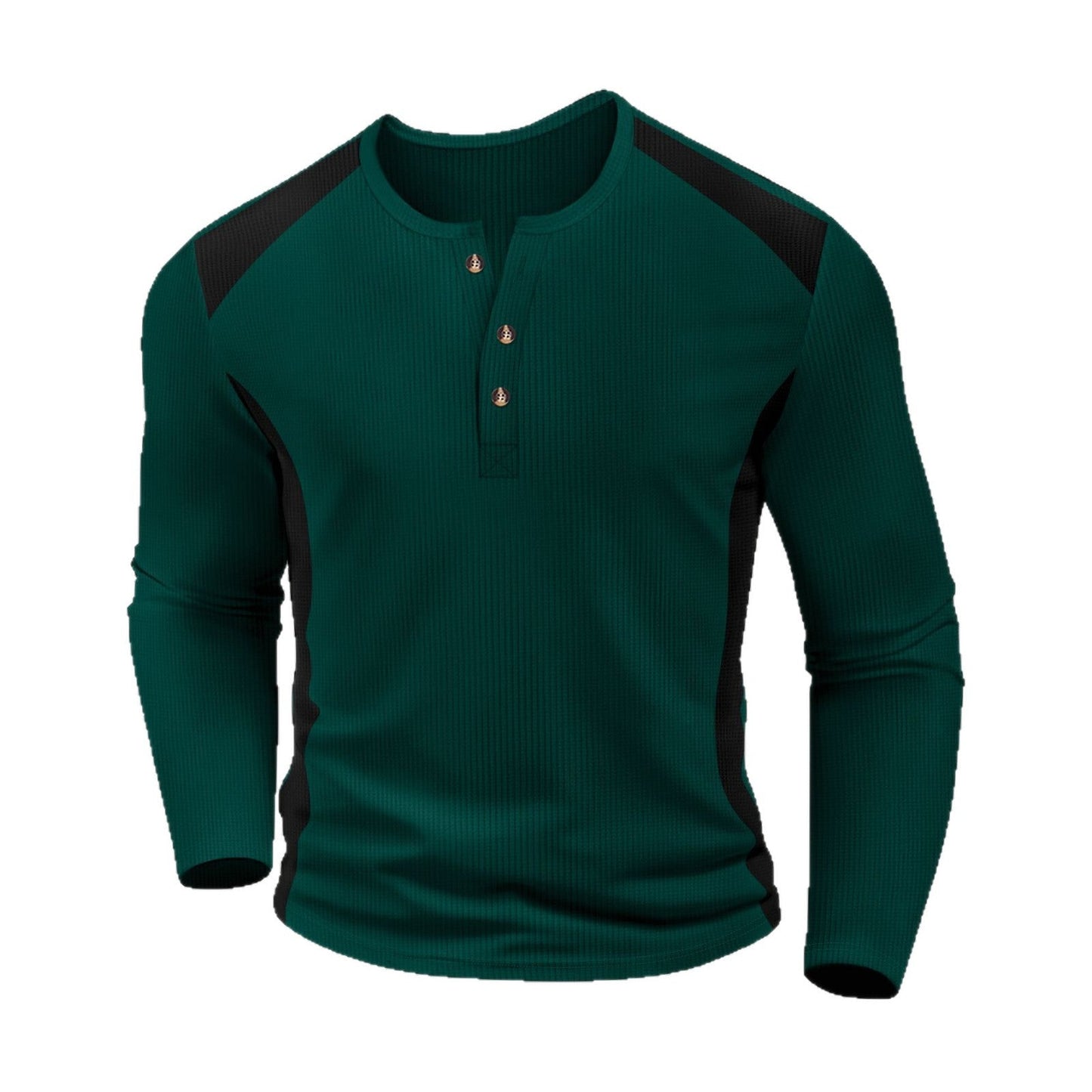 Herren Hemd Langarm Modern mit Knöpfen und Struktur