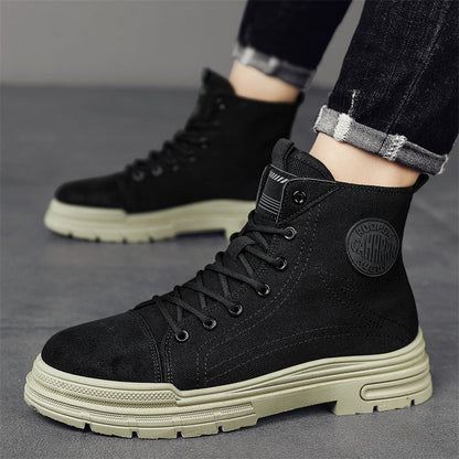 Damen Sneaker Hoch Hochwertig Robust Canvas Rutschfest