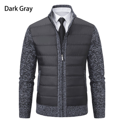 Herren Übergangsjacke Gefüttert Warm Hochkragen Modern