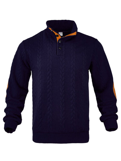 Herren Strickpullover Stehkragen Strukturieren Modern