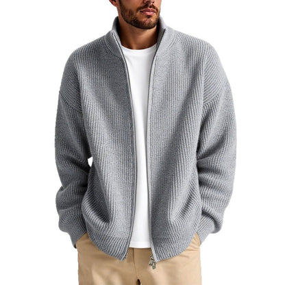 Herren Pullover Kapuze Strukturiert Zopfmuster Modern