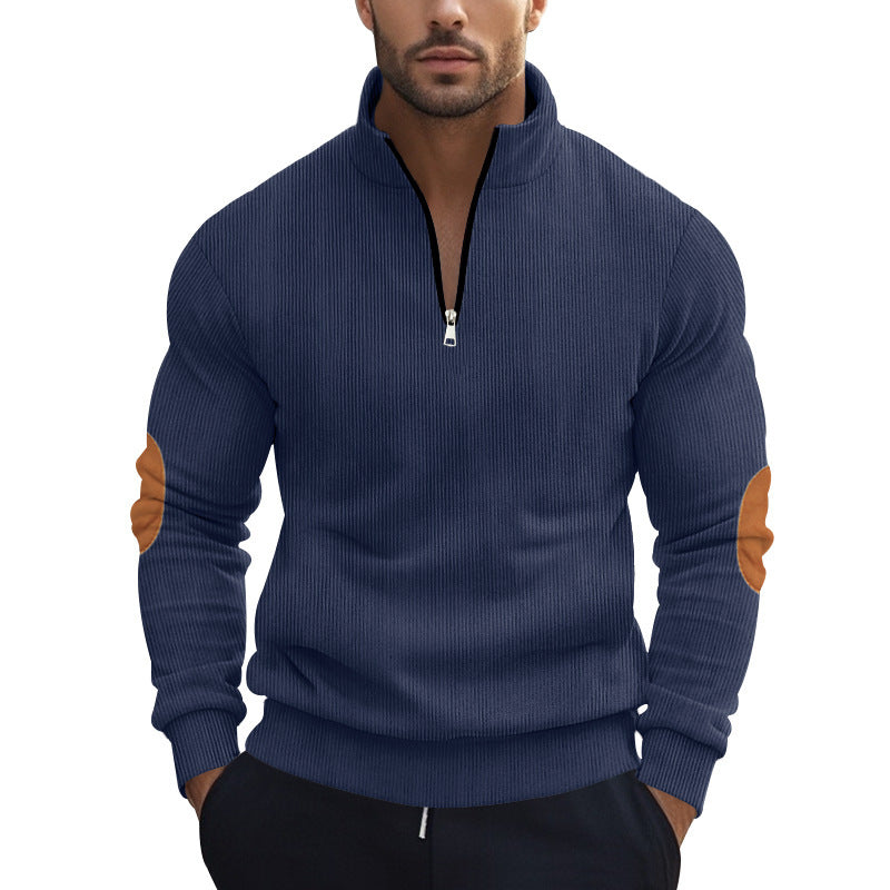 Herren Strickpullover Modern mit Reißverschluss Elegant