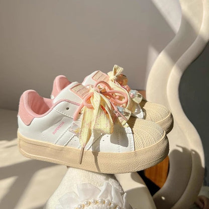 Damen Sneaker Modisch Bunt Schnürsystem