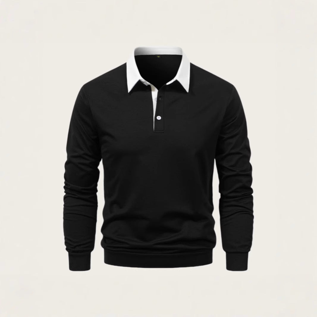 Herren Poloshirt Elegantes Baumwolle Kragen Modern