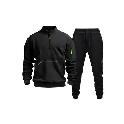 Ein modernes Sportliches Freizeit-Set mit praktischen Reißverschlusstaschen und modernem Schnitt BerlinGlamour für den ambitionierten Sportler.