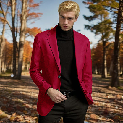 Herren Blazer Elegant Slim Fit Hochwertig Schwarzer Anzug Blazer