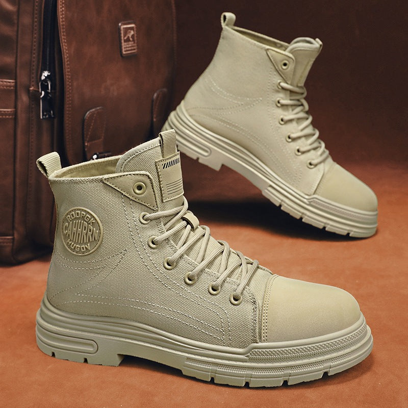 Damen Sneaker Hoch Hochwertig Robust Canvas Rutschfest