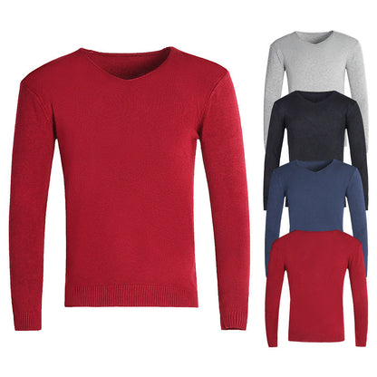 Herren Pullover V-Ausschnitt Klassisch Elegante Qualität