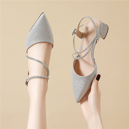 Damen Absatzschuhe Elegante Hochhackig Glitzer