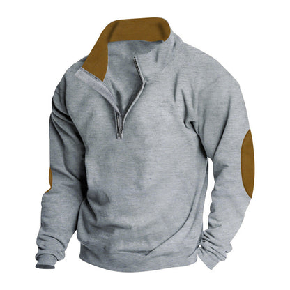 Herren Pullover Sportlich Modern mit Reißverschluss