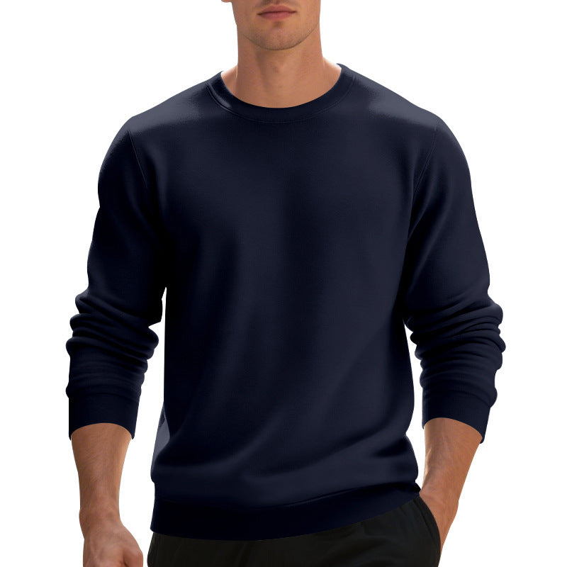 Herren Sweatpullover Rundhals Bequem Lässig Grau
