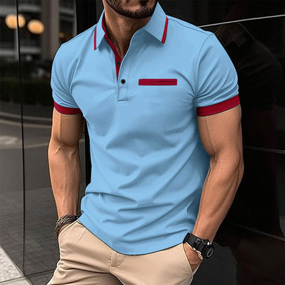 Herren Polohemd Modern Kontrast Akzente Berlin Style - BerlinGlamour