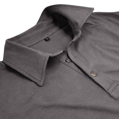 Herren Poloshirt Langarm Elegant Hochwertig Baumwolle