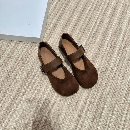 Damen Ballerinas Elegante Riemen Detail Bequem